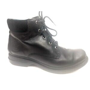 Timberland Men's Premium Leather Waterproof Lace Up Boots Black Sz 9 M Work/Hike